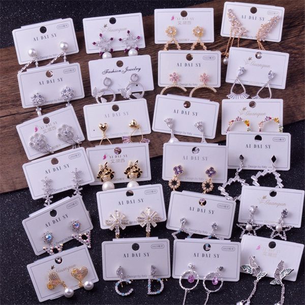 

women stud earrings jewelry s925 sterling silver needle cubic zirconia pearl crystal rhinestone fashion bling party studs earring for girls, Golden;silver