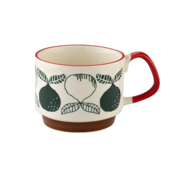 

mugs handmade ceramic coffee mug with handle flowers oatmeal breakfast cup milk afternoon tea cups office tazas de cafe japan style