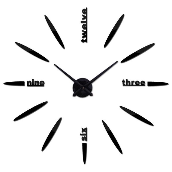 

2021 new wall clock watch clocks stickers home decoration living room abstract 3d diy acrylic mirror horloge hot