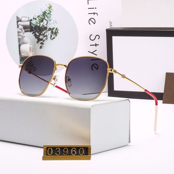 

classic 2021 design brand round sunglasses uv400 eyewear metal gold frame glasses men women mirror glass lens sunglass with box 03960, White;black