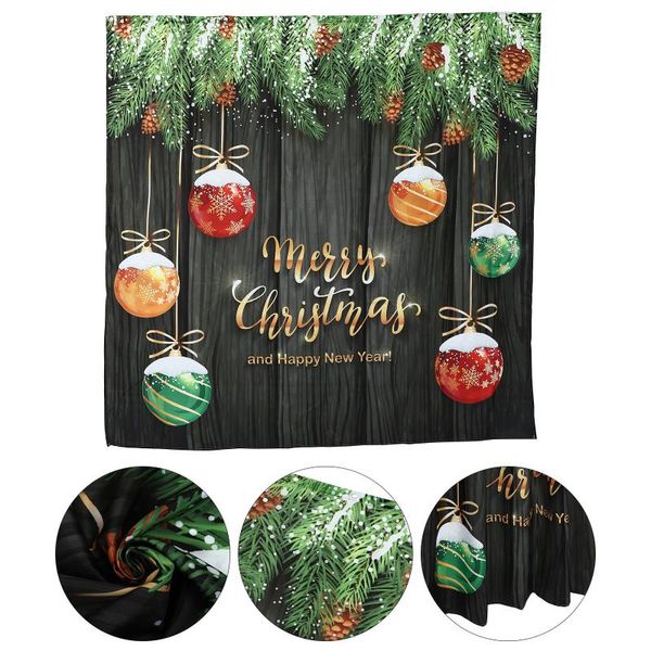 

shower curtains 1pc classic xmas elements printing bath curtain waterproof christmas