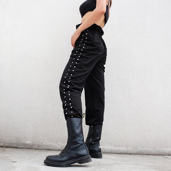 

zipper workout pants with belt high wasit black zippers clothes women folds rivets trousers women leggings gym, White;red