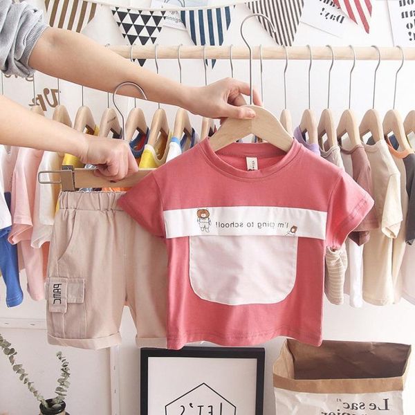 

clothing sets arrival kids boys korean short sleeve set, White