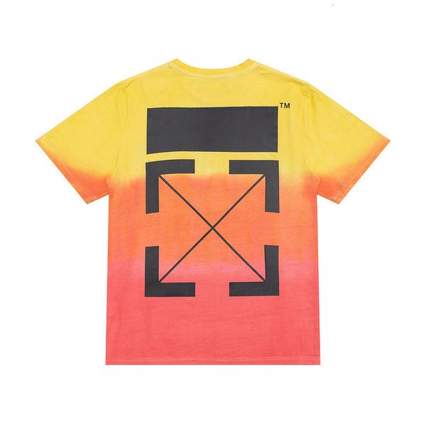 

chao brand 2021 spring summer new color matching arrow print men's and women's short sleeve t-shirt, White;black