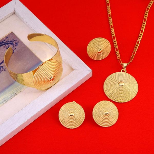 

wholesale ethiopian jewelry set gold color african new ethiopia ethnic wedding bride habesha sets, Silver
