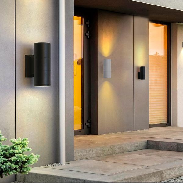 

wall lamp outdoor double head led waterproof garden corridor balcony doorpost el up and down lighting ac90-260v