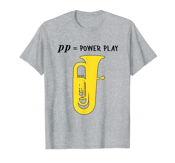 

funny tuba t-shirt pp power play. concert marching band gift, White;black