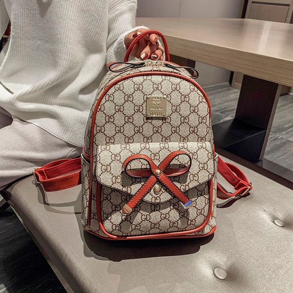 

new backpack womens backpack korean style fashion trendy bag printed backpack bow large capacity small
