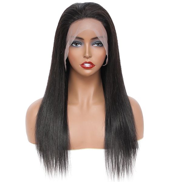 

30 32 lace closure front wigs with frontal density brazilian straight kinky curly body deep water wave human hair transparent wig for women, Black;brown