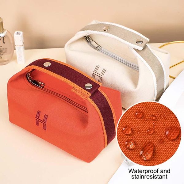 

cosmetic bags & cases fashion women canvas handle portable travel waterproof makeup organizer female large capacity toiletry storage bag