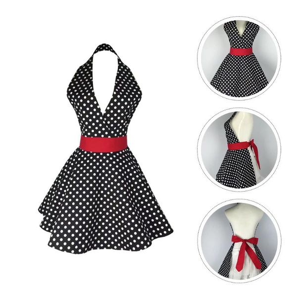 

aprons 1pc retro dress style apron kitchen cooking cotton for lady