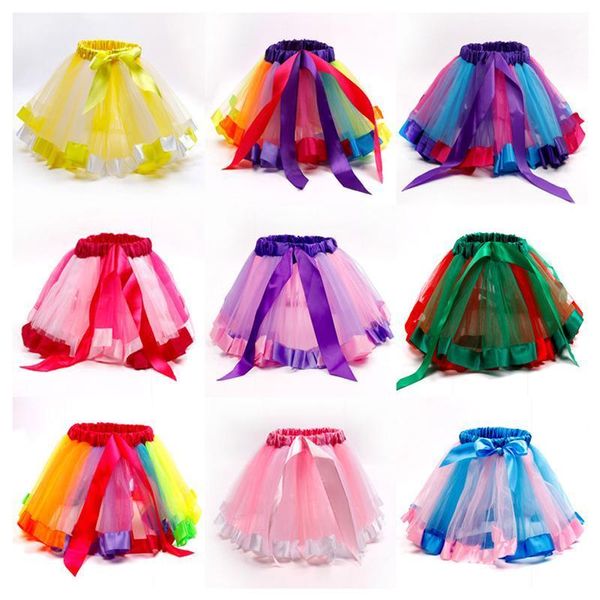 

skirts fashion baby girls rainbow tutu ballet children christmas dance skirt for 0-9years girl1, Blue