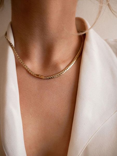 

chains gold color 5mm cubun link chain star signet tag plate 35+10cm fashion starburst women necklace, Silver