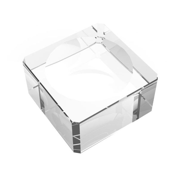 

novelty items garneck crystal stand clear educational model holder glass base with camber concave for display