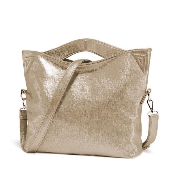 

evening bags bolsa feminina big shoulder for women 2021 fashion gold color crossbody handbag soft leather bag pu messenger