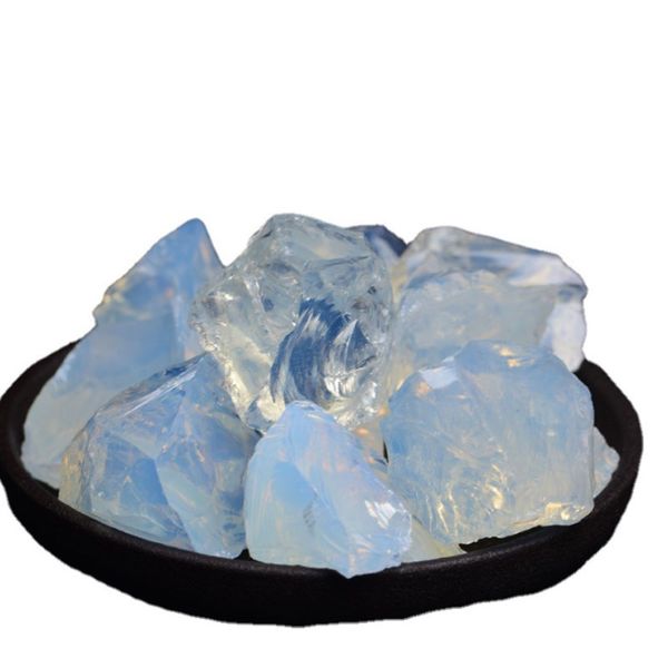 

irregular natural crystal stone gemstones for handmade pendant necklaces keychains jewelry making fashion accessories, Black