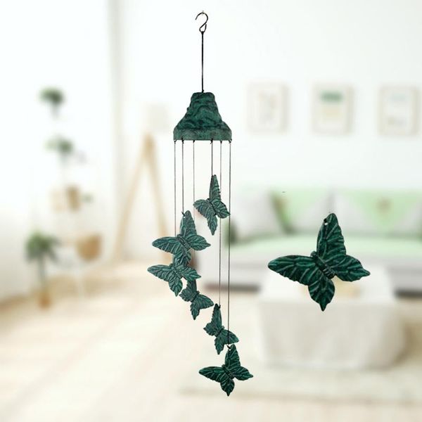 

simple metal wind chime hanging retro nostalgia butterfly wind chimes creative pastoral decoracao casa decoration crafts ef50wb