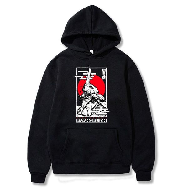 

men's hoodies & sweatshirts 2021 fashion anime rei ayanami four season cotton style wear long sleeve hoodie casual classic couple stree, Black