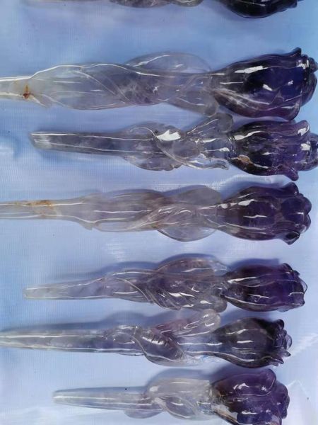 

decorative objects & figurines amethyst root rose flower