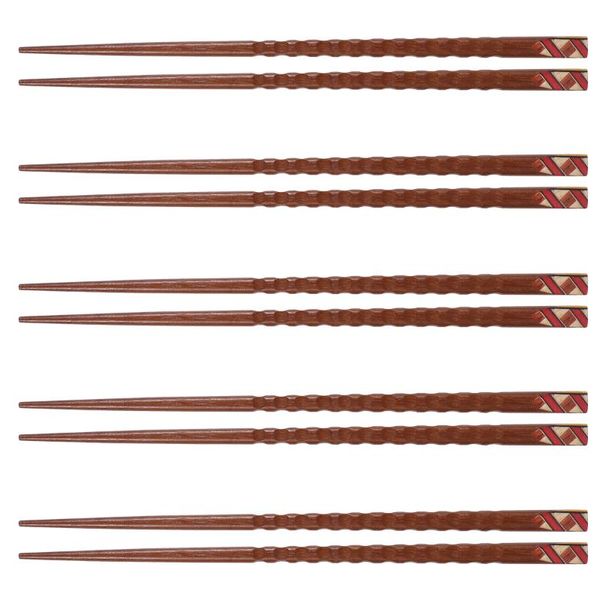 

chopsticks 1 set 5 pairs practical ironwood pointed