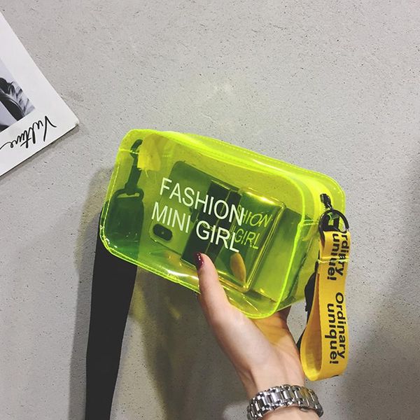 

evening bags transparency jelly crossbody bag for women 2021handbag designer shoulder messenger causual pvc ladies purses small phone