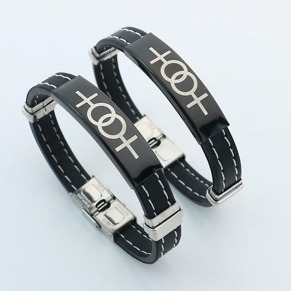 

bangle basic punk street trendy cool ancient egypt cross bracelet for men fashion religious party jewelry accessories wholesale, Black