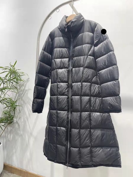 

luxury france women's down jackets designer brand maya fashion long slim slimming stand-up collar warm jacket, Black