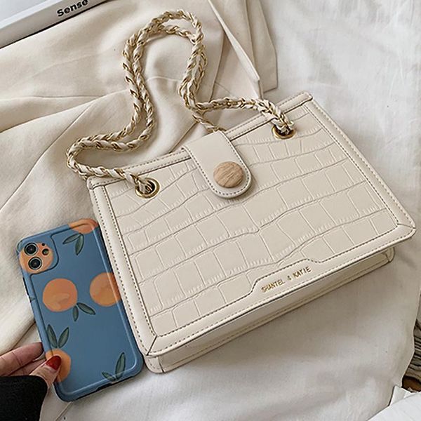 

evening bags women handbag design purse elegant lady gentle shoulder square fashion trend female pu leather ivory versatile capacity