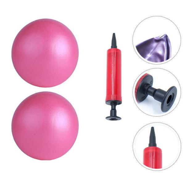 

1 set 25cm sport small balls thickened matte yoga balls with inflator