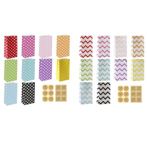 

30 sets christmas candy gifts paper bags with stickers xmas packaging pouch 57bb