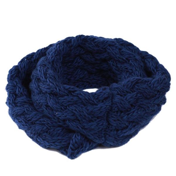 

winter warm knit neck warmer circle wrap cowl loop snood shawl outdoor ski climbing scarf for men women high quality, Blue;gray