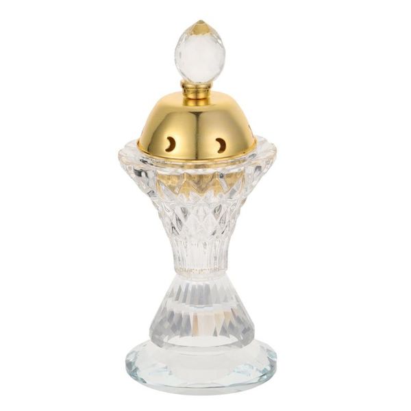 

fragrance lamps 1pc crystal incense burner creative censer adornment home deskdecor golden