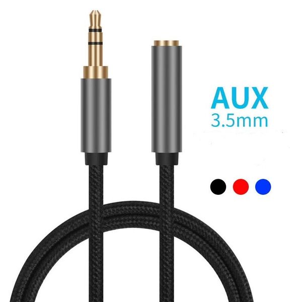 150cm 3.5mm Auxiliar de áudio Auxiliar Slim e Soft AUX Cable para alto-falantes de telefone Fone de ouvido MP34 PC PC Home Car Stereos