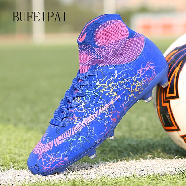 

bufeipai soccer shoes men women sport shoes lightweight football shoes kids boys breathable sneakers high soccer trainers