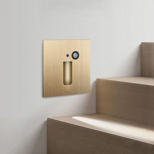 

wall lamp ir motion sensor led home indoor decor recessed light footlight for step stair corner hallway staircase lighting