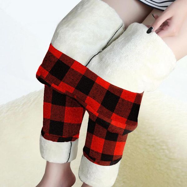 

women's leggings women fashion casual printed span ladies high waist long pants christmas cashmere female keep warm, Black