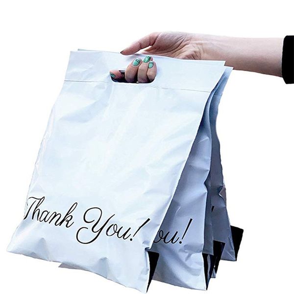 100 pz/lotto Arancione Tote Bag Corriere Espresso Sacchetto di Auto-Sigillo Adesivo Spessa Plastica Impermeabile Poli Busta Mailing Borse