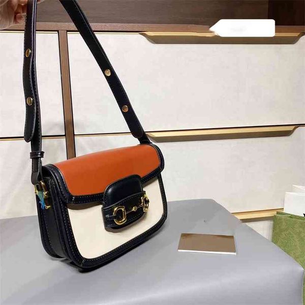 

2021 1955 horse clasp vintage style one shoulder bag with color matching luxuryss designerss yw