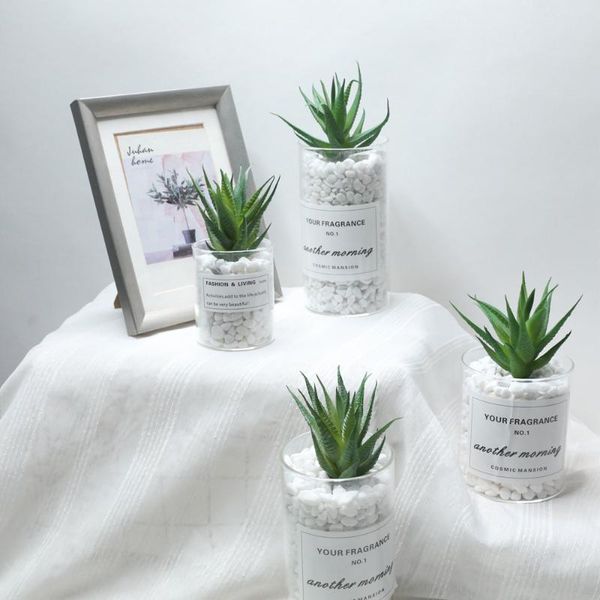 

decorative flowers & wreaths artificial plants succulents striped aloe flower adornment pography props garden vase decor