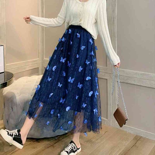 

butterfly decoration long vd1583 black women skirts blue pink pretty tulle plus size ladies a line