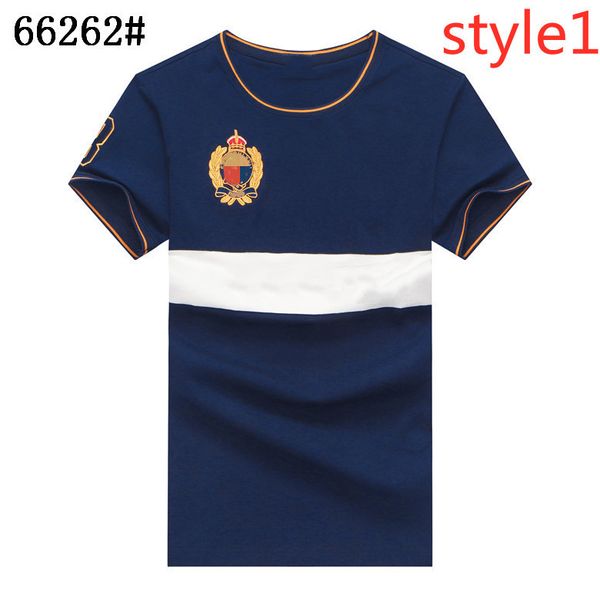 

usa men polo short sleeved t shirt men's men's round neck embroidery summer paul new trend white half sleeved men's t, White;black