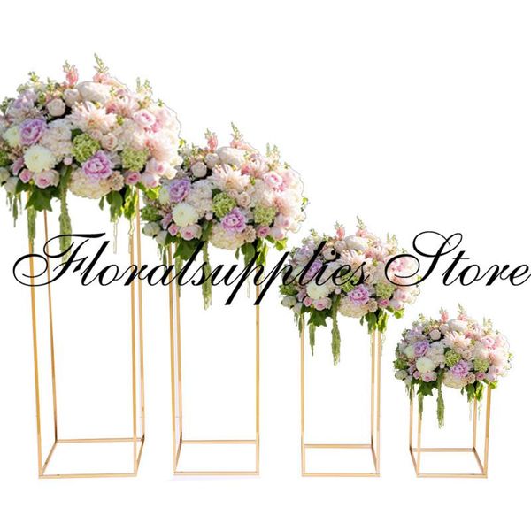 

sashes 10pcs wedding decoration backdrop stand marriage stage aisle decorative flower vase gold display rack