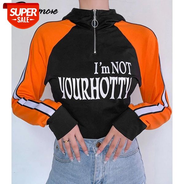 

rockmore harajuku zipper hoodies womens bodysuits letter print streetwear hoodie body women patchwork long sleeve jumpsuits fall #ae5x, White