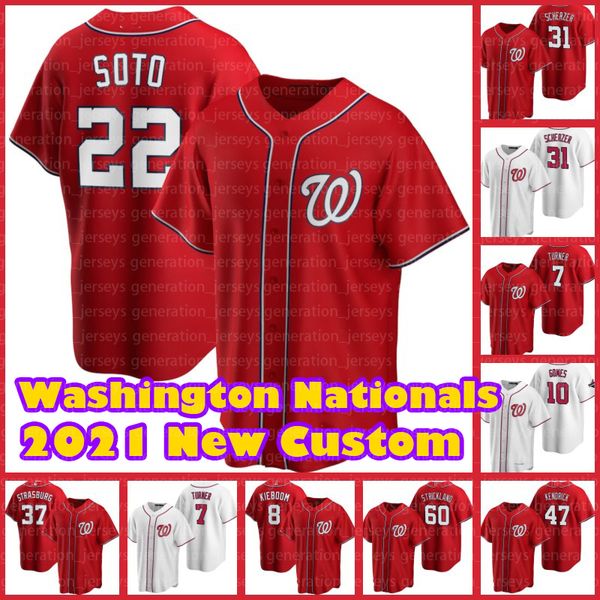 

washington nationals jerseys 31 max scherzer 22 juan soto 7 trea turner 8 carter kieboom 12 kyle schwarber 14 starlin castro baseball, Blue;black