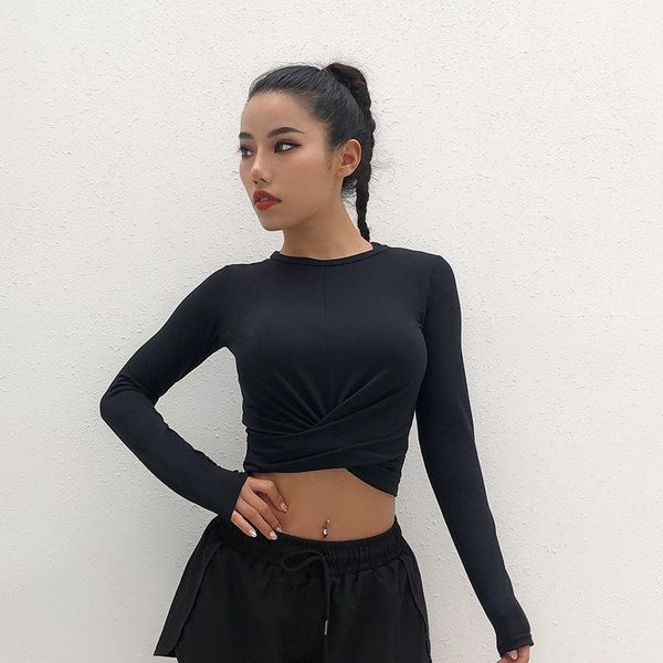 

yoga outfits long sleeve jersey woman gym crop women's sweatshirt workout for women sports wear fitness sport t-shirt1, White;red