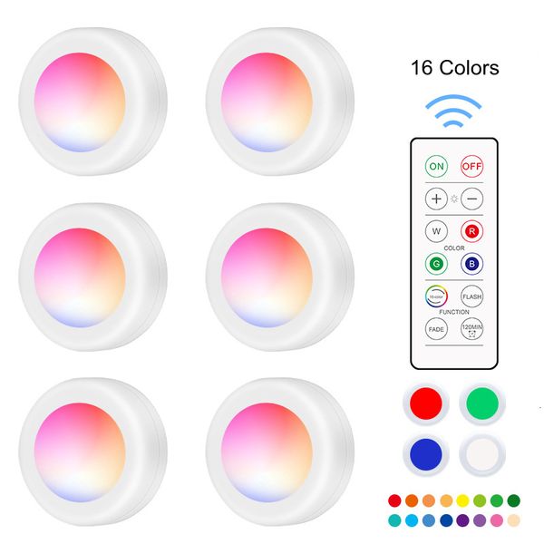 

2021 new creative 16 color remote control night multi-functional colored atmosphere cabinet corridor light room 0vss