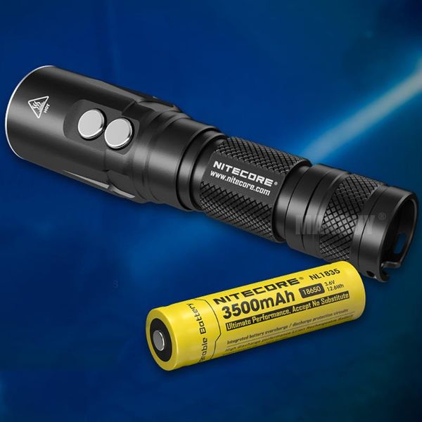 

nitecore dl20 + 18650 rechargeable battery 1000 lms cree xpl hi v3 led diving light underwater 100ms waterproof torch