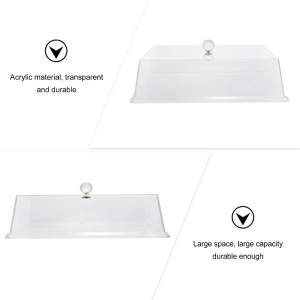 

kitchen storage & organization 1pc durable transparent food cover el bread meal cake protective