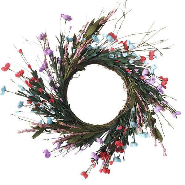 

artificial camellia wreath spring wreath for front door window wall wedding arch party office garden home decoration