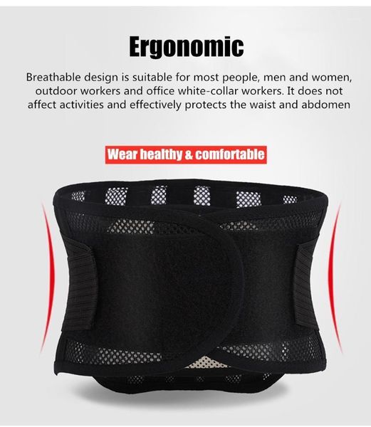 

waist support back belt brace protection pain relief health care stress relaxation orthopedic supports neoprene lumbar support1, Black;gray